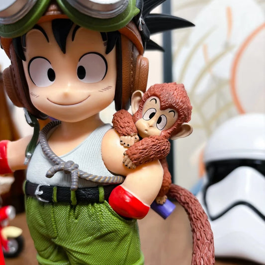 Dragon Ball Kid Goku Figure Flying Nimbus Power Pole PVC Anime Statue Model For Desk Decoration Gift