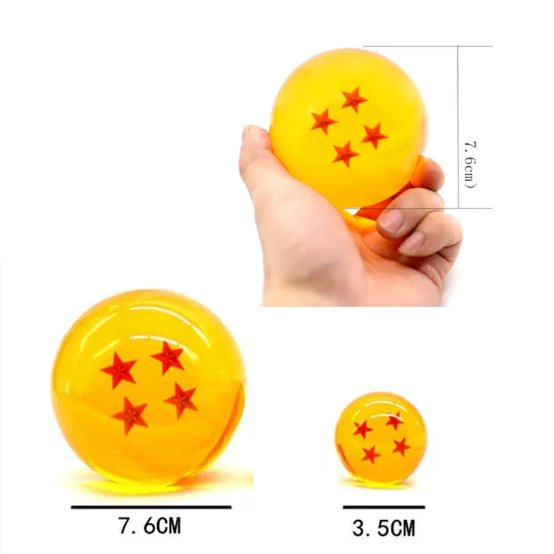 Bandai Anime Dragon Ball Crystal Ball Z Star 1-7 Resin Dragonbead Cosplay Props Desktop Decoration Children Toys Gifts