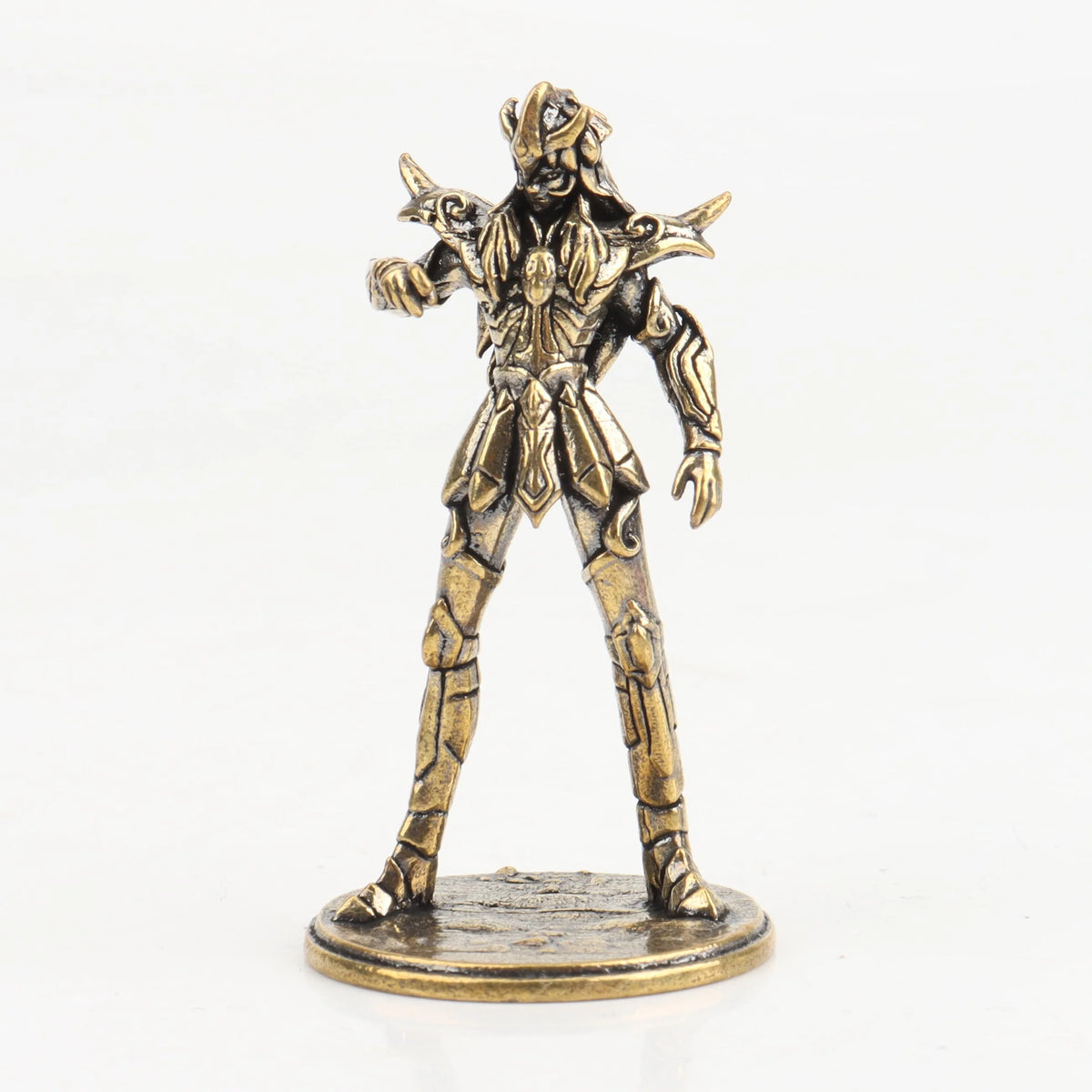 Saint Seiya Brass Gold Saint Mini Figures Vintage Metal Knights The Zodiac Statue Twelve Gold Saints Collectible Model Toy Gifts