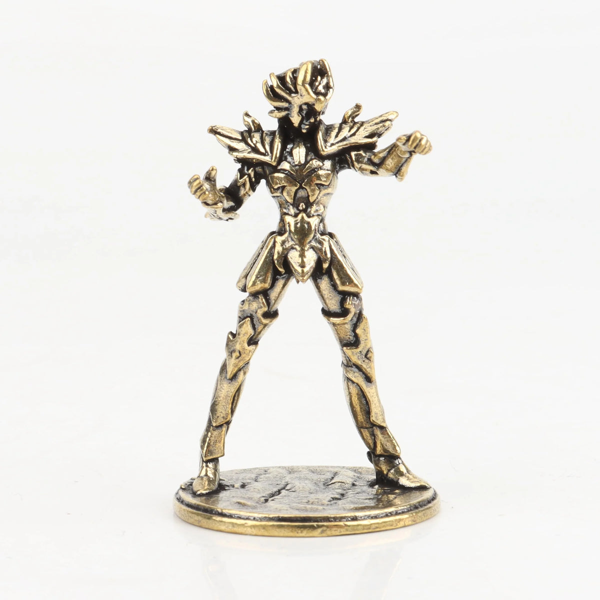 Saint Seiya Brass Gold Saint Mini Figures Vintage Metal Knights The Zodiac Statue Twelve Gold Saints Collectible Model Toy Gifts