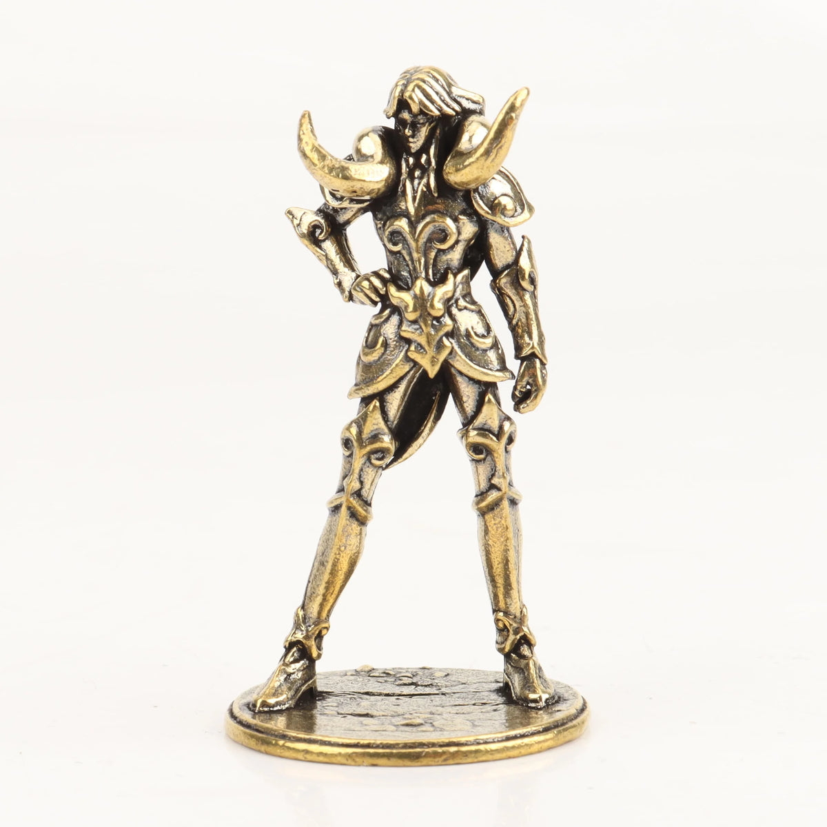 Saint Seiya Brass Gold Saint Mini Figures Vintage Metal Knights The Zodiac Statue Twelve Gold Saints Collectible Model Toy Gifts