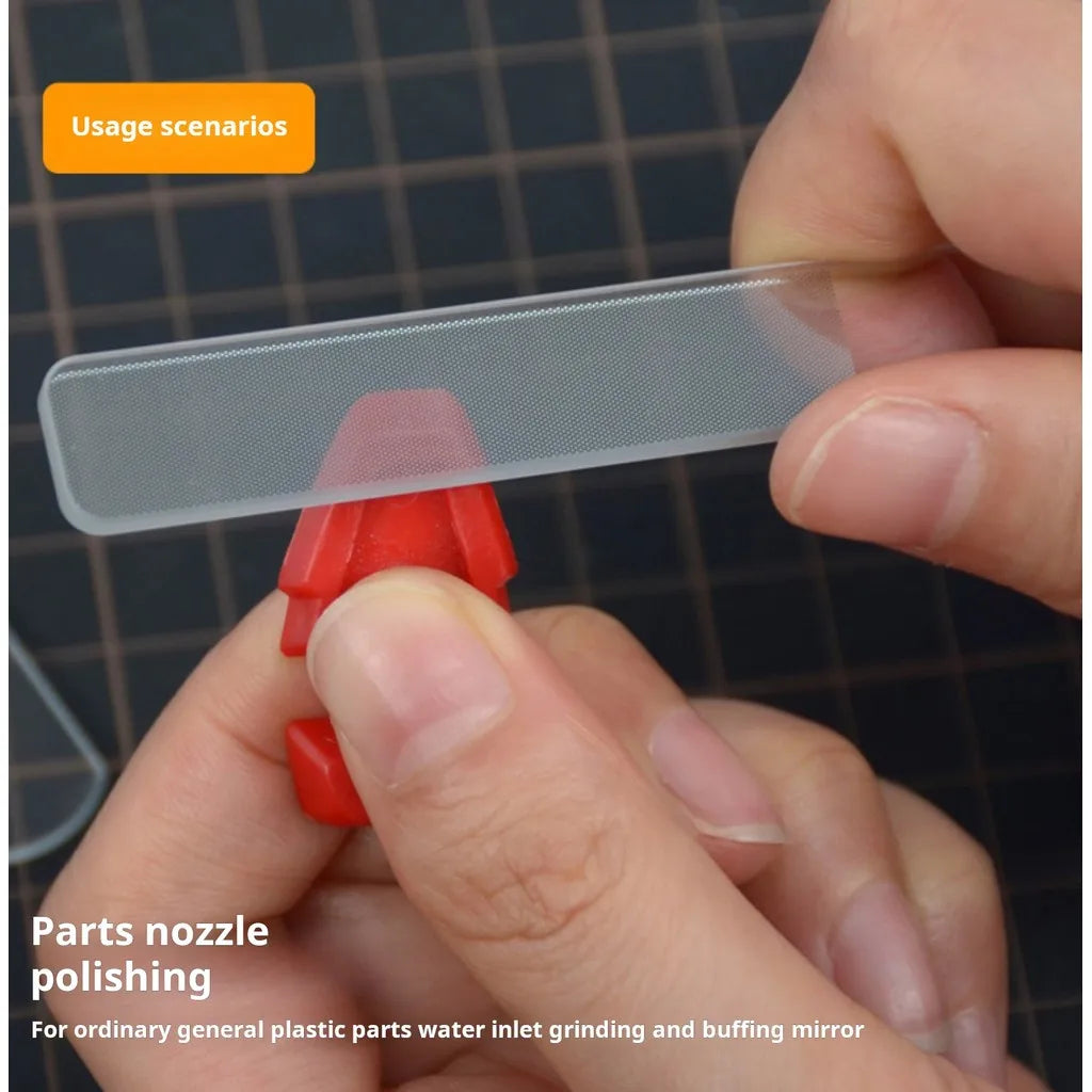 Nasedal Nano Glass Polishing File Washable Sanding Grinding Buffing Tool for Gundam Scale Model DIY Hobby Nail Repair Manicure