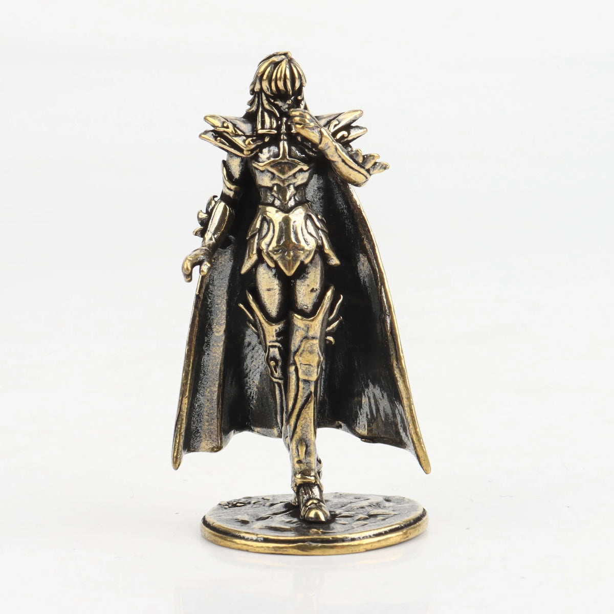 Saint Seiya Brass Gold Saint Mini Figures Vintage Metal Knights The Zodiac Statue Twelve Gold Saints Collectible Model Toy Gifts