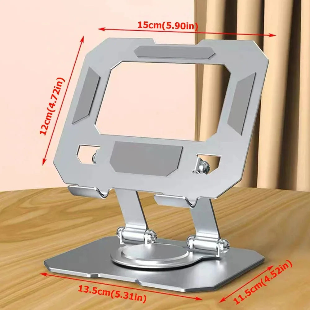 360 Degree Adjustable Foldable Desktop Phone Tablet Metal Stand, Sturdy and Durable, Suitable for 4.7-12 Inch iPad Pro/Air/Mini