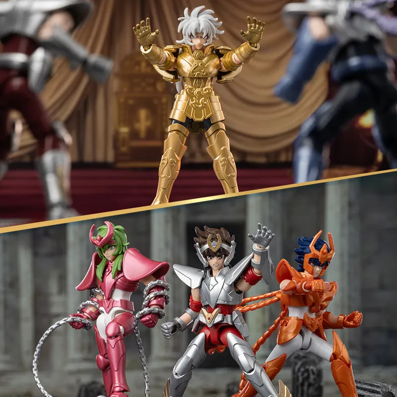 BLOKEES Original Saint Seiya GALAXY VERSION V04 Gold Zodiac V02 Virgo SHAKA Gemini SAGA Pisces Assembly Action Figure Toy Gift