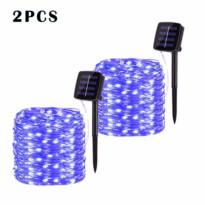 32M Solar LED Light Outdoor Festoon Lamp Garden Fairy Light String Led Twinkle Waterproof Lamp Christmas Garland Yard Decoration