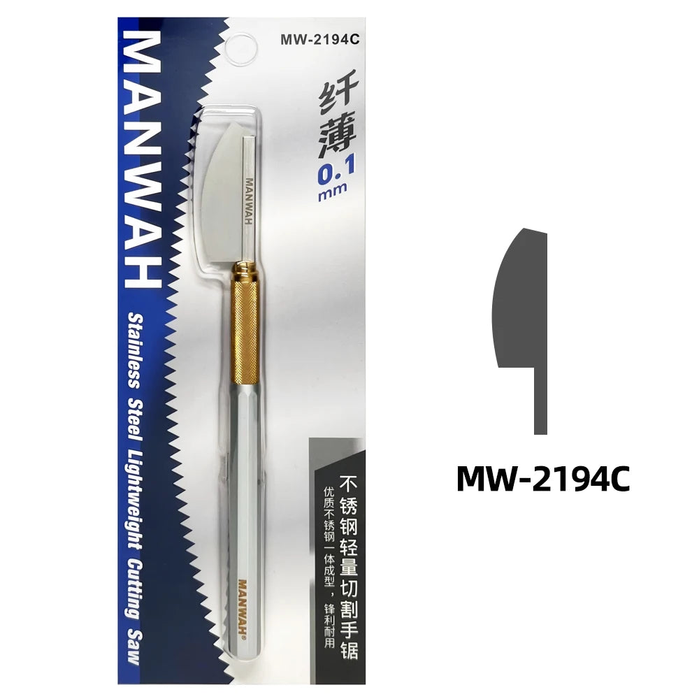 Ultra-thin Model Saw Slim Saw Blades 0.1mm Thick One-piece molded Sharp and durable 3 Shapes For Gundam Military Model DIY