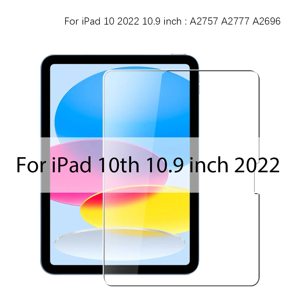 2PCS Screen Protector Case for IPad Pro 13 12.9 11 6th A16 M4 M2 2024 Air 5 4 3 2 1 9 9th 10 10th Gen Mini 6 10.9 10.2 9.7 Cover