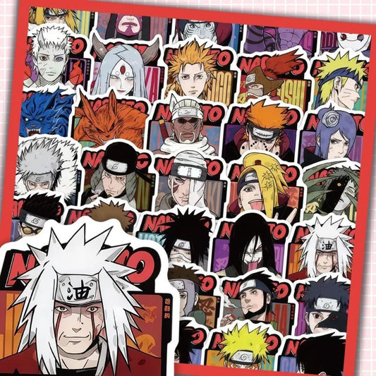 New Naruto Uzumaki Naruto Uchiha Sasuke 60 Stickers Cool Anime Cartoon Printed Student Water Cup Desktop DIY Waterproof Sticker