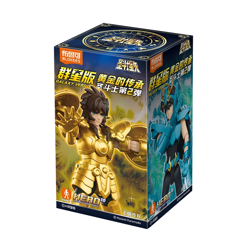 BLOKEES Original Saint Seiya GALAXY VERSION V04 Gold Zodiac V02 Virgo SHAKA Gemini SAGA Pisces Assembly Action Figure Toy Gift
