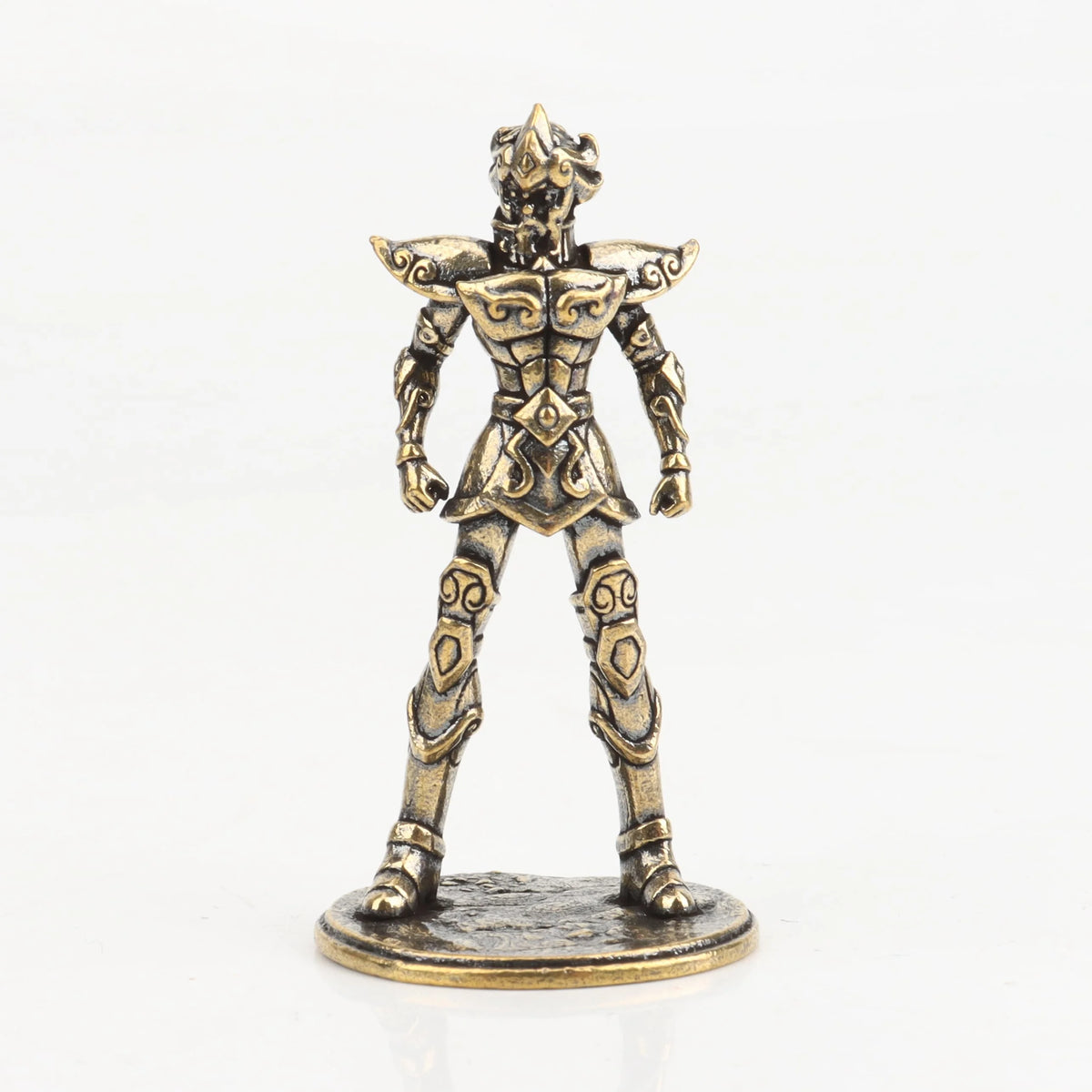 Saint Seiya Brass Gold Saint Mini Figures Vintage Metal Knights The Zodiac Statue Twelve Gold Saints Collectible Model Toy Gifts