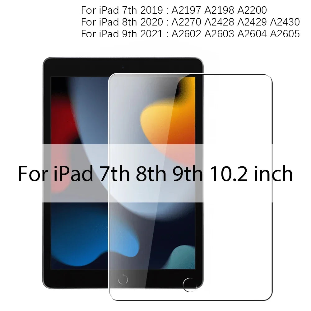 2PCS Screen Protector Case for IPad Pro 13 12.9 11 6th A16 M4 M2 2024 Air 5 4 3 2 1 9 9th 10 10th Gen Mini 6 10.9 10.2 9.7 Cover