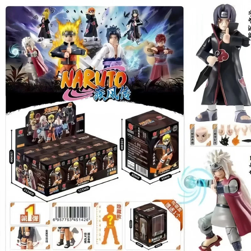 New Original NARUTO Building Blocks Toys Cartoon Anime DIY Assembled Figure Uzumaki Shippuden Action Model Toys Fans Gifts