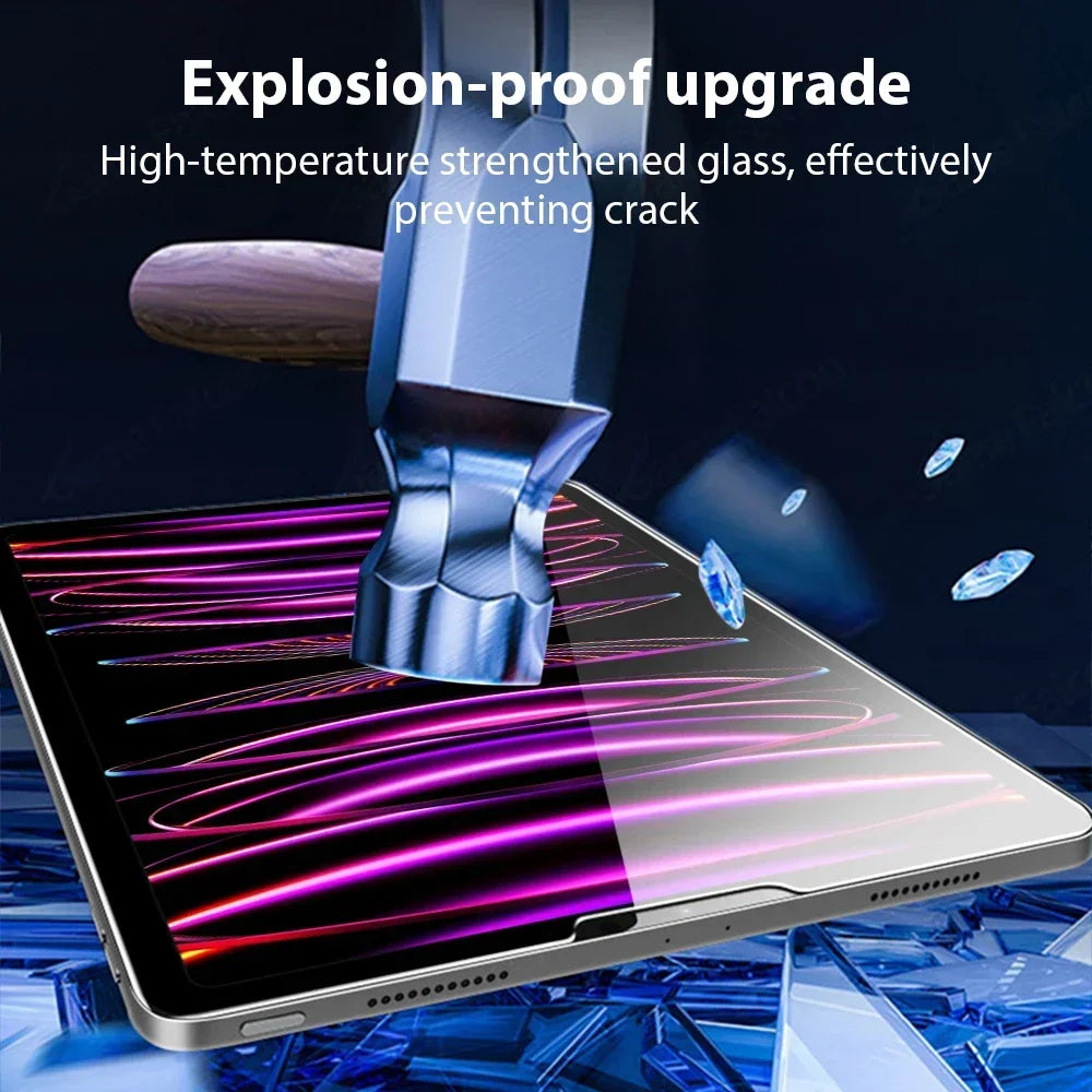 2PCS Screen Protector Case for IPad Pro 13 12.9 11 6th A16 M4 M2 2024 Air 5 4 3 2 1 9 9th 10 10th Gen Mini 6 10.9 10.2 9.7 Cover
