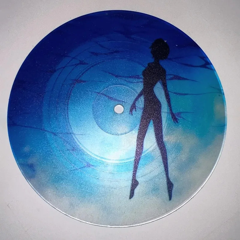 Evangelion Ayanami Rei Asuka Anime Acrylic Record Coaster Coffee Table Creative Collection Desktop Decor Cartoon Acrylic Stand
